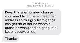 screenshot of text message
