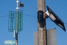 camera affixed to street pole