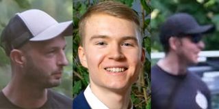 photos of the three men. one is a professional photo from dirzys' linkedin profile, the others are wearing baseball caps in a forest preserve parking lot